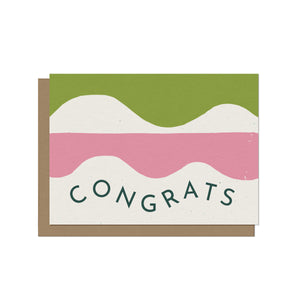 Modern Wavy Congrats Card