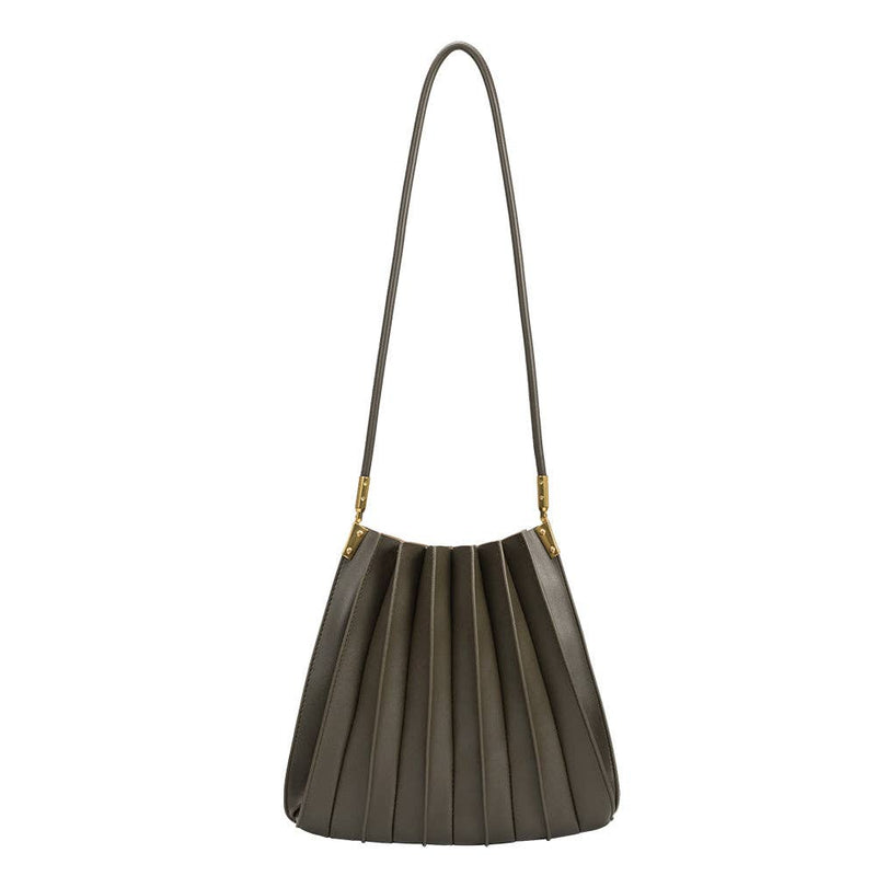 Melie Bianco Carrie Pleated Vegan Leather Shoulder Bag